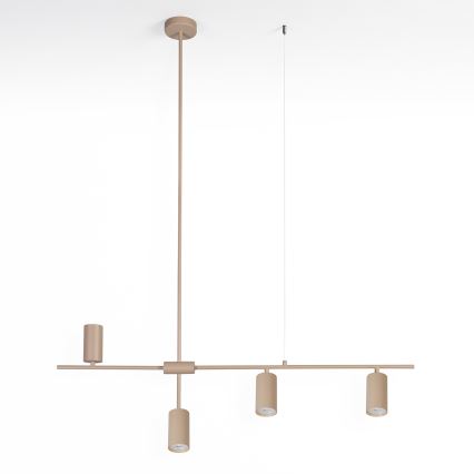 Brilagi - Pendelleuchte mit Kabelaufhängung CRANE 4xGU10/30W/230V beige