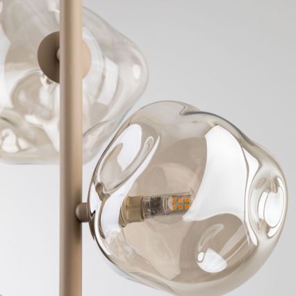 Brilagi - Pendelleuchte mit Kabelaufhängung VULCANO 3xG9/8W/230V beige/rauchbeige