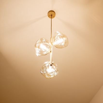 BRILAGI - Pendelleuchte mit Kabelaufhängung VULCANO 3xG9/8W/230V beige/rauchbeige