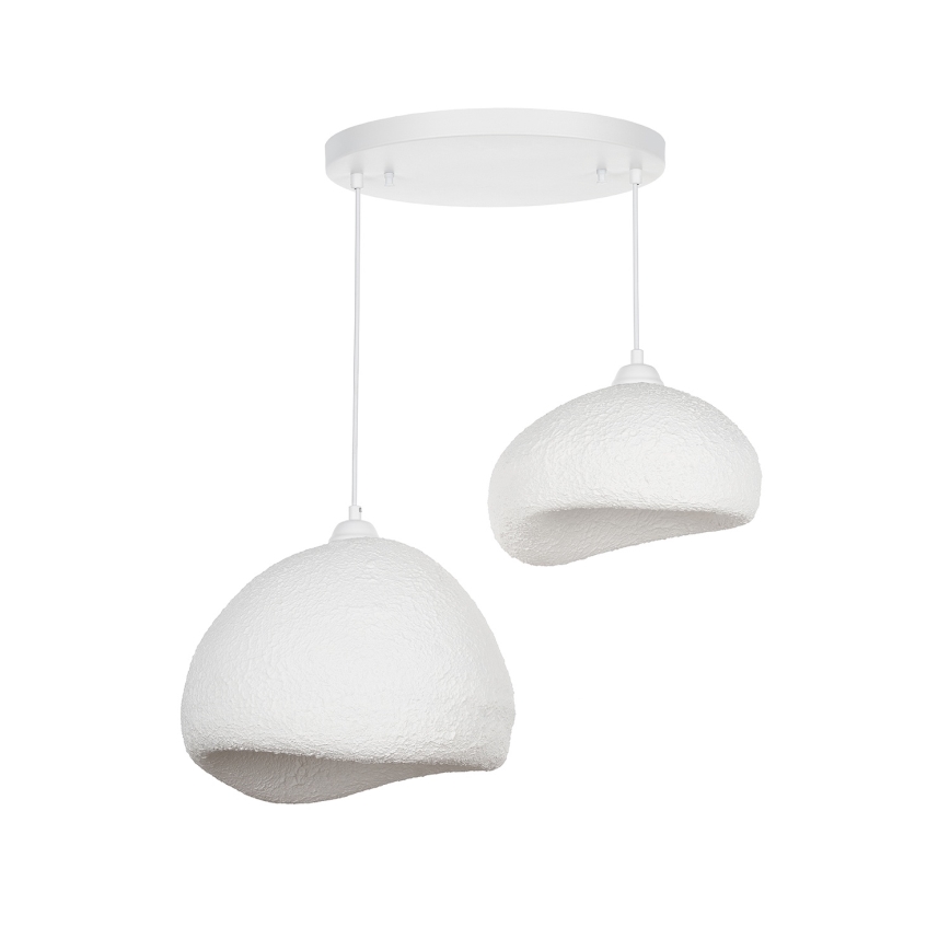 Brilagi - Pendelleuchte mit Kabelaufhängung WABI SABI 2xE27/40W/230V Durchmesser 70 cm weiß