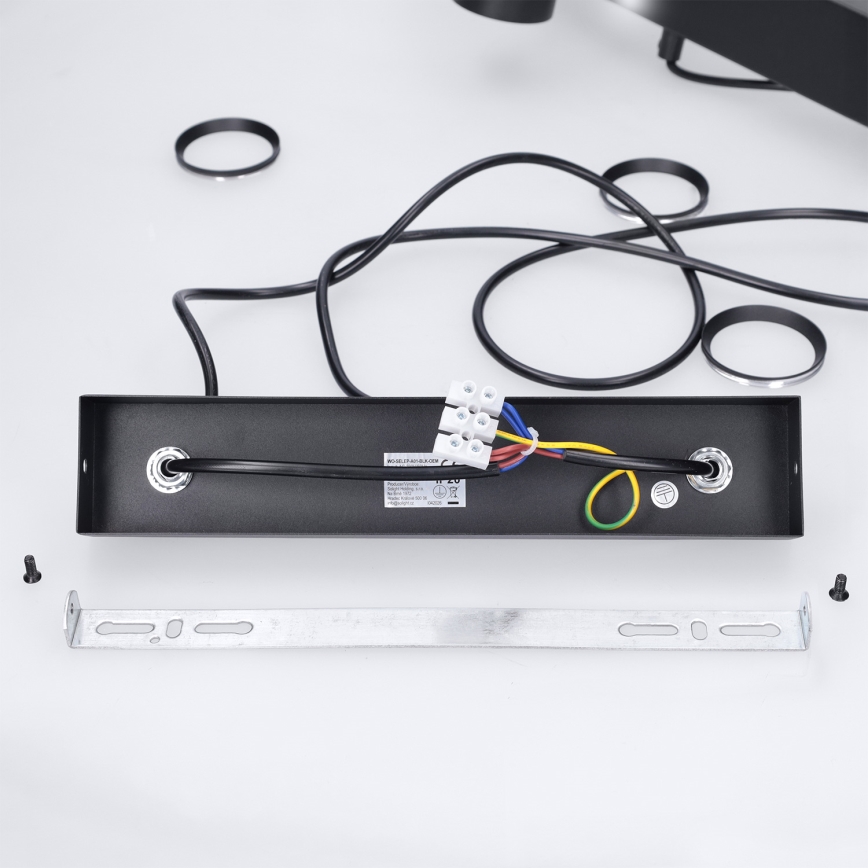 Brilagi - Pendelleuchte mit Seilaufhängung SELE 4xGU10/30W/230V schwarz