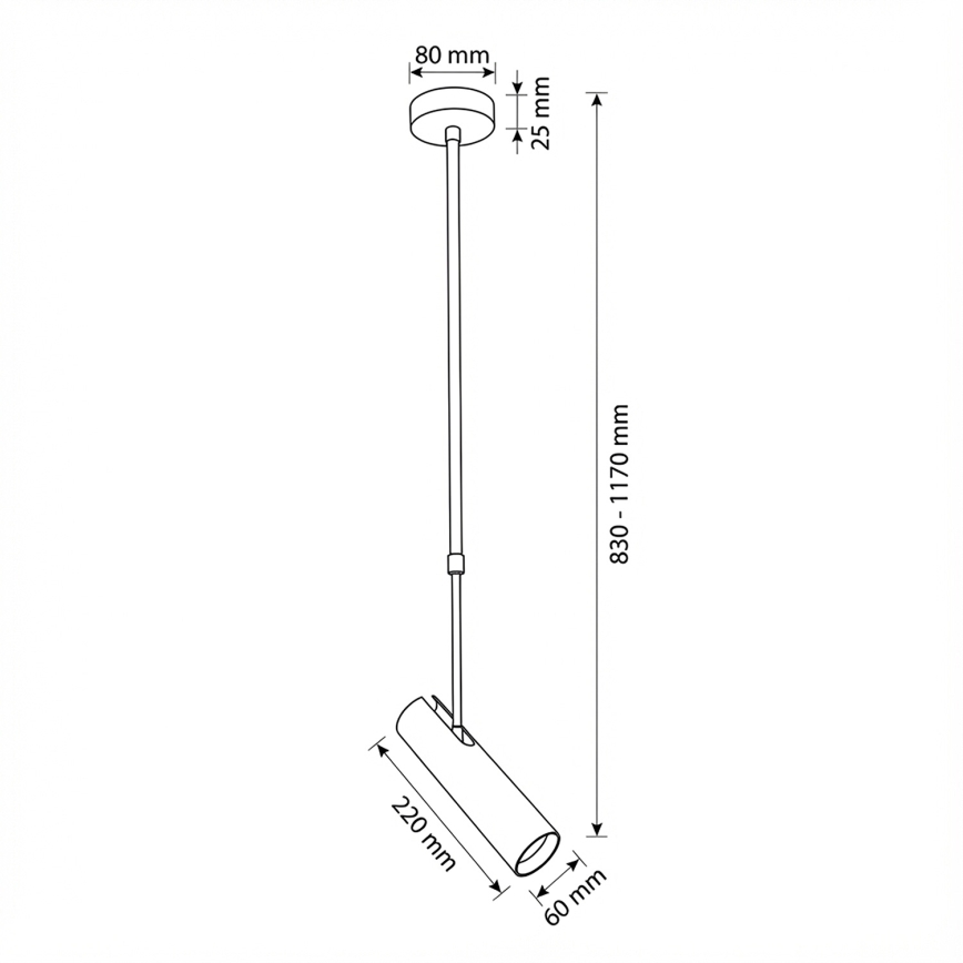 Brilagi - Pendelleuchte mit Stab SELE 1xGU10/30W/230V beige