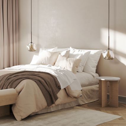 Brilagi - Pendelleuchte mit Stahlseil VULCANO 1xG9/8W/230V braun/rauchiges Beige
