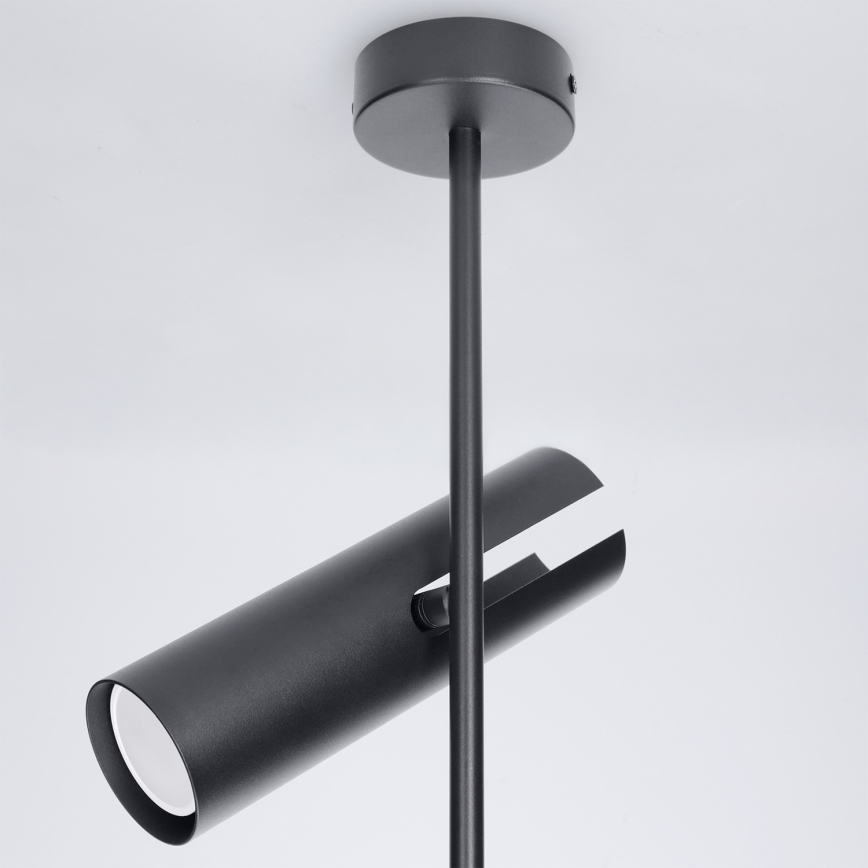 Brilagi - Pendelleuchte mit Stange BRANCH 2xGU10/30W/230V schwarz