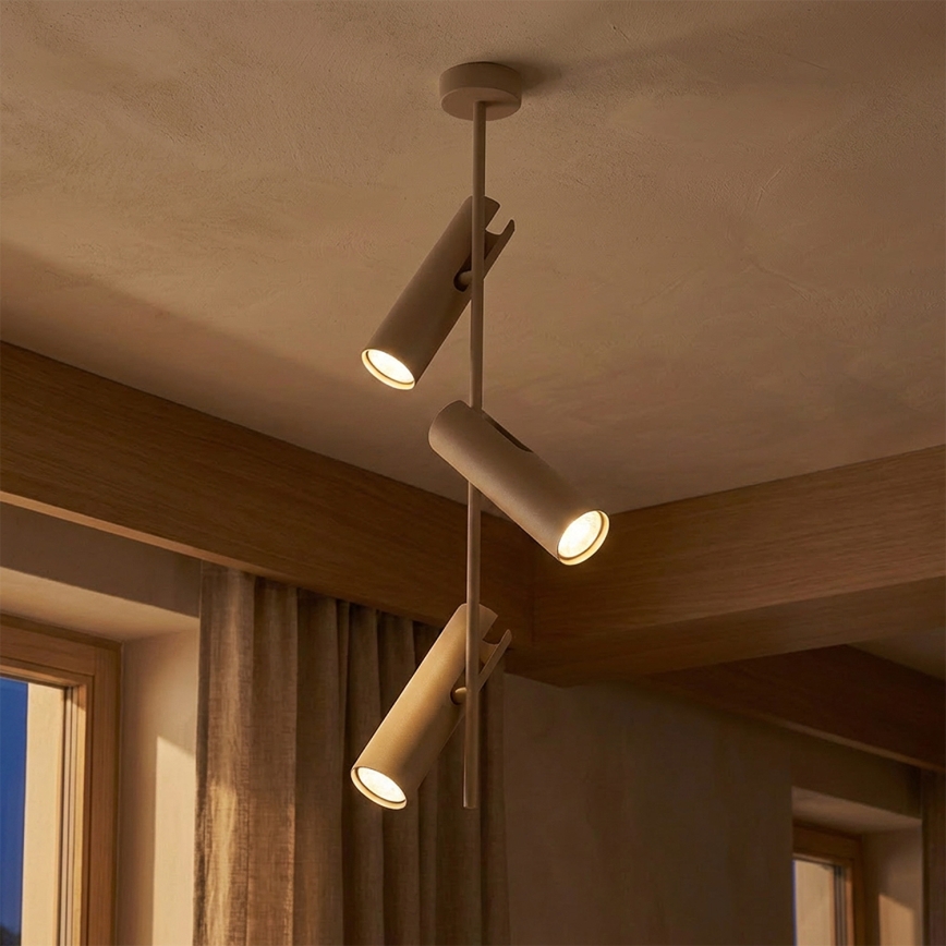 Brilagi - Pendelleuchte mit Stange BRANCH 3xGU10/30W/230V beige
