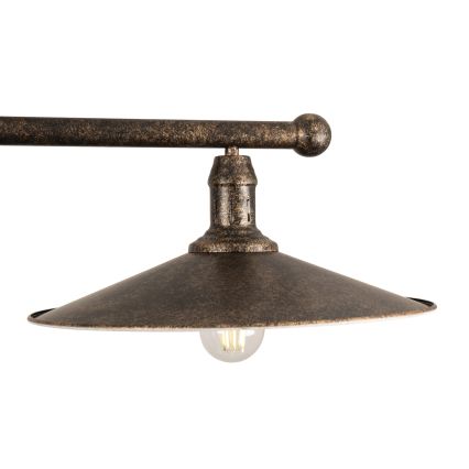 BRILAGI - Pendelleuchte mit Stange FORGE 2xE27/60W/230V Kupfer/Patina