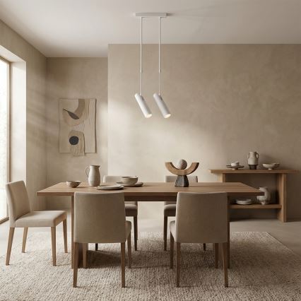 Brilagi - Pendelleuchte mit Stange SELE 2xGU10/30W/230V weiß