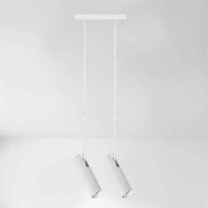 Brilagi - Pendelleuchte mit Stange SELE 2xGU10/30W/230V weiß