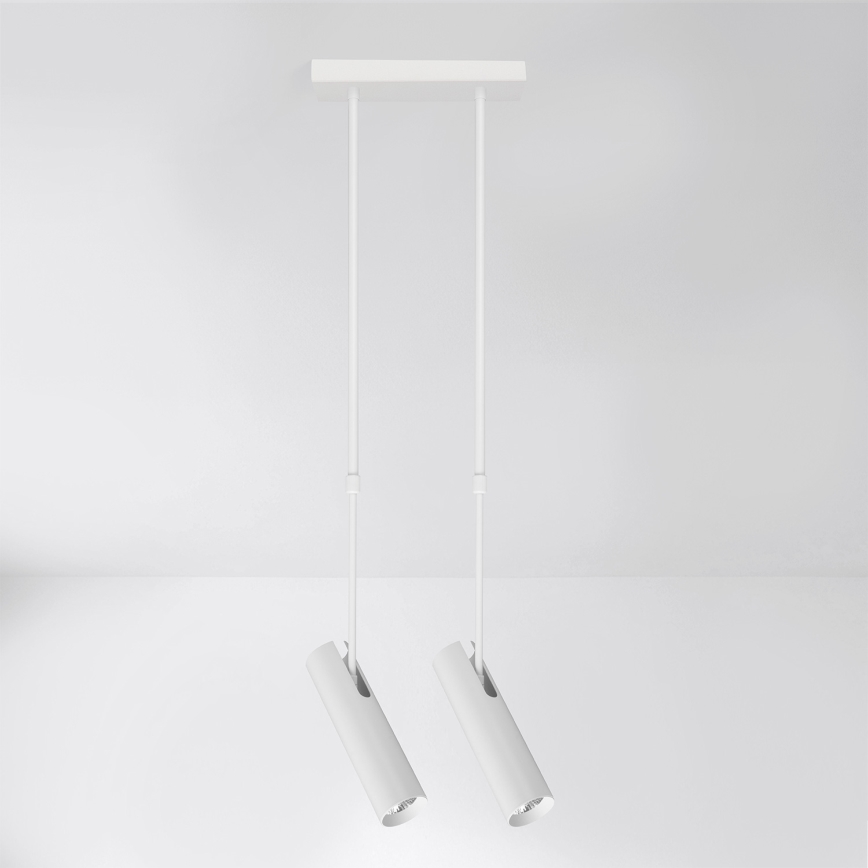 Brilagi - Pendelleuchte mit Stange SELE 2xGU10/30W/230V weiß