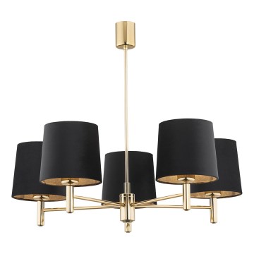 Brilagi - Pendelleuchte MONTE 5xE27/15W/230V schwarz/gold