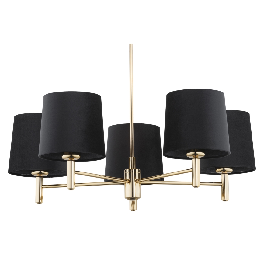 Brilagi - Pendelleuchte MONTE 5xE27/15W/230V schwarz/gold