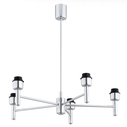 Brilagi - Pendelleuchte MONTE 5xE27/60W/230V beige/glänzender Chrom