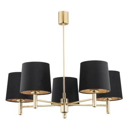 BRILAGI - Pendelleuchte MONTE 5xE27/60W/230V schwarz/gold