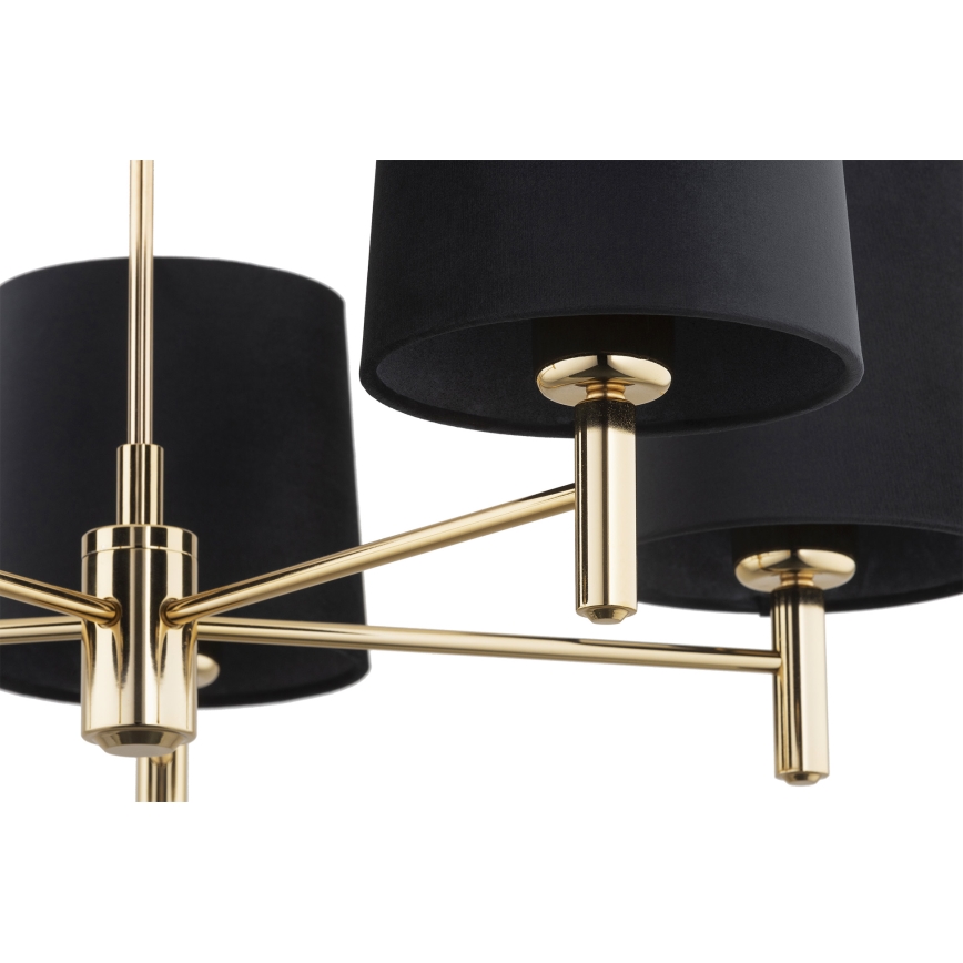 BRILAGI - Pendelleuchte MONTE 5xE27/60W/230V schwarz/gold