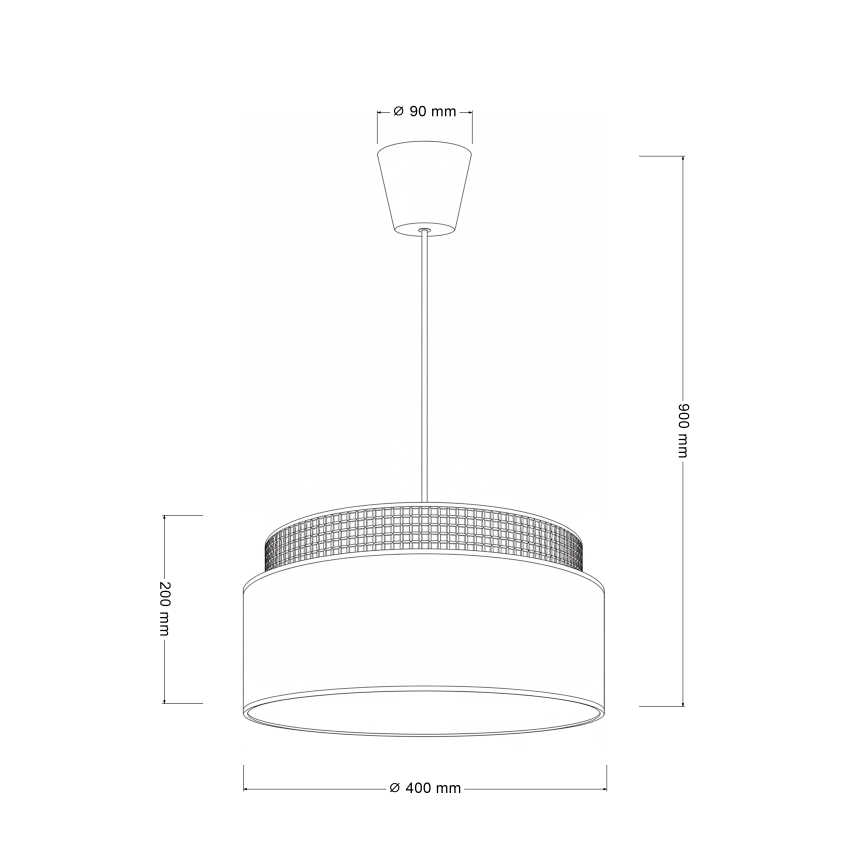 Brilagi - Pendelleuchte PADOVA an Kabel 1xE27/60W/230V Ø 40 cm, cremefarben