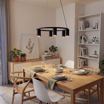 BRILAGI - Pendelleuchte SELE mit Kabel, 6x GU10/30W/230V, schwarz