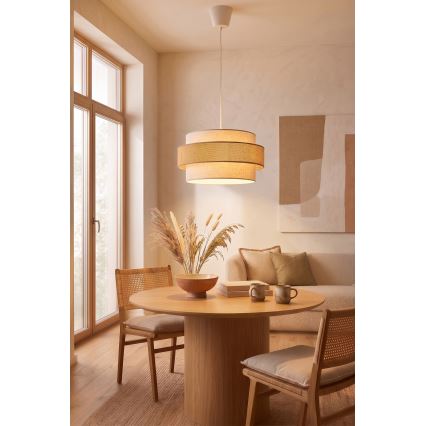 Brilagi - Pendelleuchte SPACE 1xE27/60W/230V Ø 40 cm beige/creme