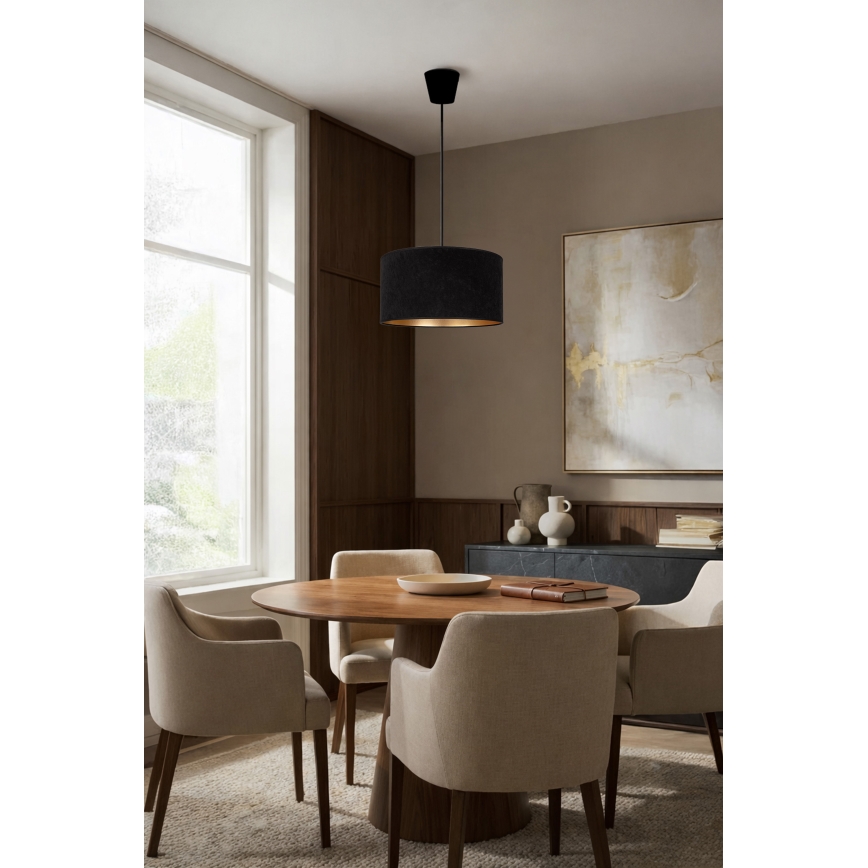 Brilagi - Pendelleuchte VELVET an Kabel 1xE27/60W/230V Ø 40 cm schwarz/gold