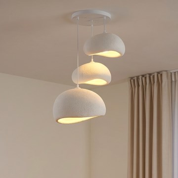 Brilagi - Pendelleuchte WABI SABI, 3x E27/40W/230V, Ø 76 cm, weiß