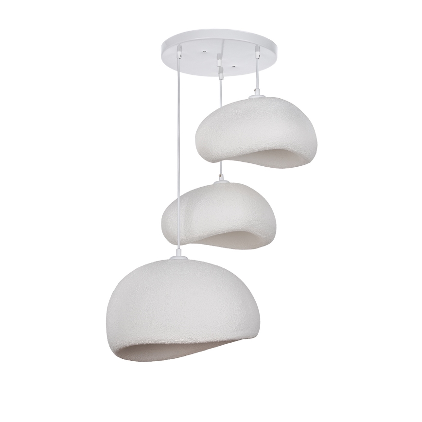 Brilagi - Pendelleuchte WABI SABI, 3x E27/40W/230V, Ø 76 cm, weiß