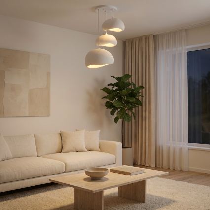 Brilagi - Pendelleuchte WABI SABI, 3x E27/40W/230V, Ø 76 cm, weiß