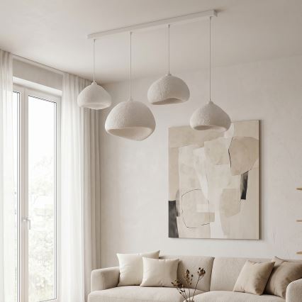 Brilagi - Pendelleuchte WABI SABI 4xE27/40W/230V weiß