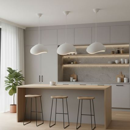 Brilagi - Pendelleuchte WABI SABI an Kabel 1xE27/40W/230V Ø 32 cm weiß