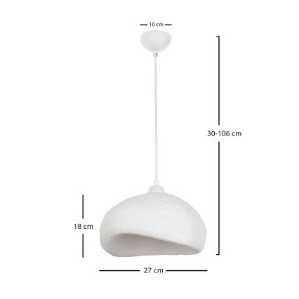 Brilagi - Pendelleuchte WABI SABI an Kabel 1xE27/40W/230V Ø 32 cm weiß