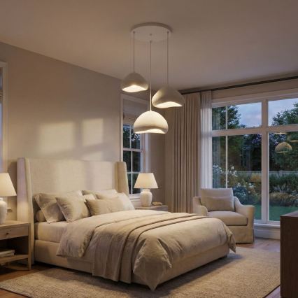 Brilagi - Pendelleuchte WABI SABI an Kabel, 3xE27/40W/230V, Ø 82 cm, weiß