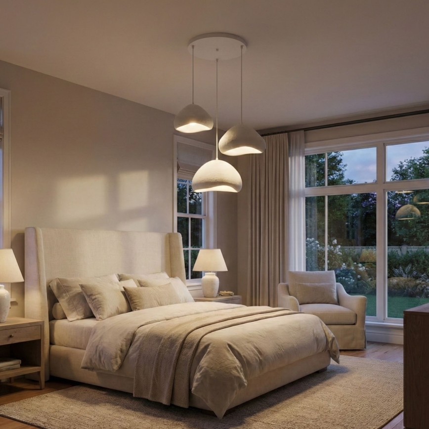 Brilagi - Pendelleuchte WABI SABI an Kabel, 3xE27/40W/230V, Ø 82 cm, weiß