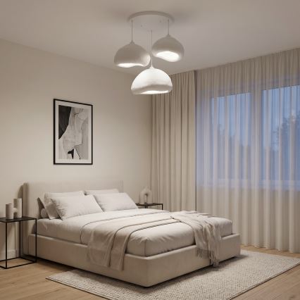 Brilagi - Pendelleuchte WABI SABI an Kabel, 3xE27/40W/230V, Ø 82 cm, weiß