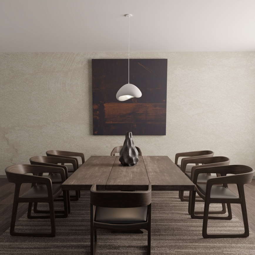 Brilagi - Pendelleuchte WABI SABI mit Kabel 1xE27/40W/230V weiß