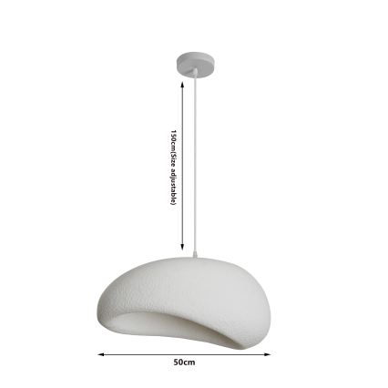 BRILAGI - Pendelleuchte WABI SABI mit Kabel 1xE27/60W/230V Ø 50 cm weiß