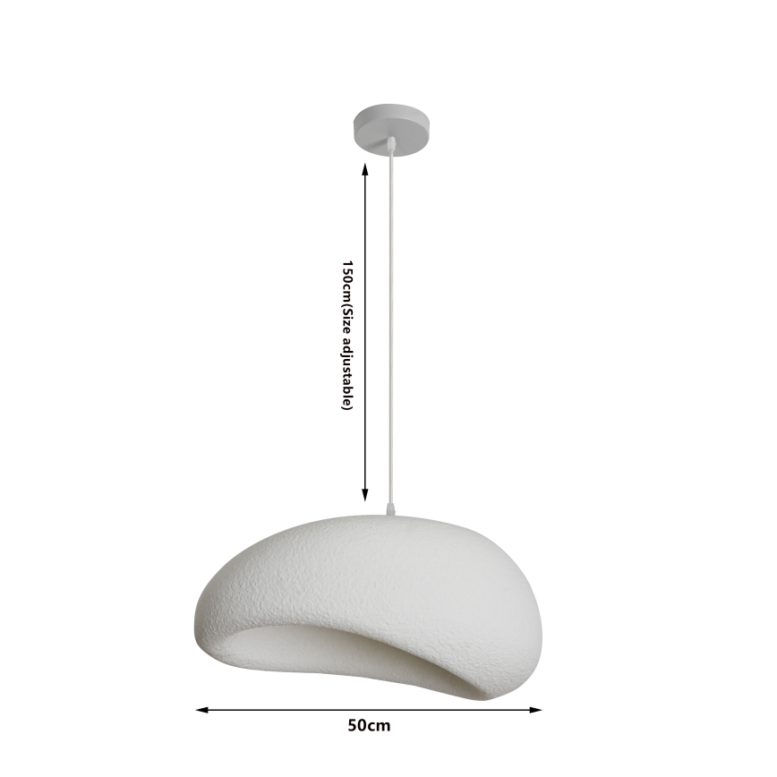 BRILAGI - Pendelleuchte WABI SABI mit Kabel 1xE27/60W/230V Ø 50 cm weiß