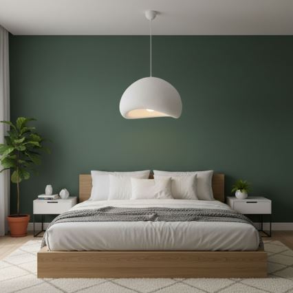 Brilagi - Pendelleuchte WABI SABI mit Kabelaufhängung, 1xE27/40W/230V, Ø 50 cm, weiß