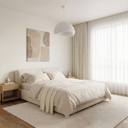 BRILAGI - Pendelleuchte WABI SABI mit Kabelaufhängung, 1xE27/40W/230V, Ø 50 cm, weiß