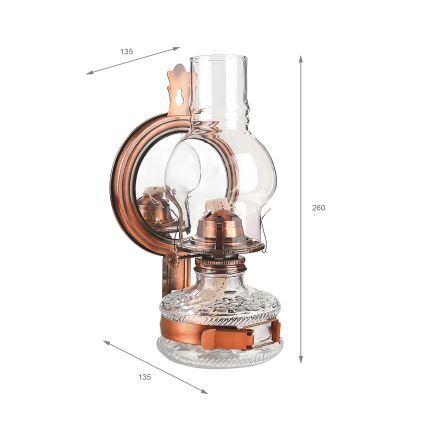 Brilagi - Petroleumlampe MERLIN Bronze/Patina