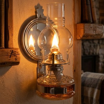 Brilagi - Petroleumlampe MERLIN, glänzender Chrom