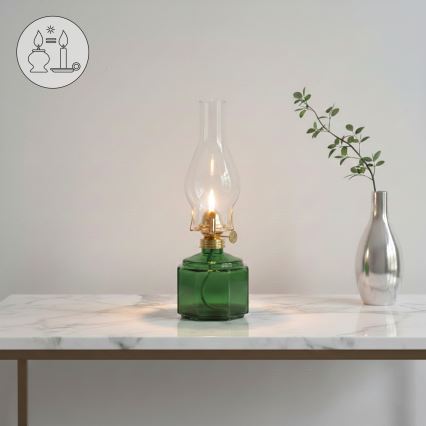 Brilagi - Petroleumlampe MERLIN grün