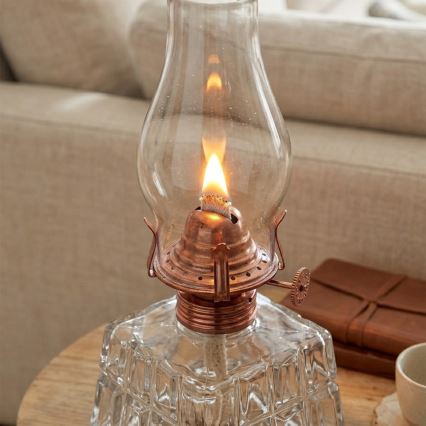 Brilagi - Petroleumlampe MERLIN klar/bronze/Patina