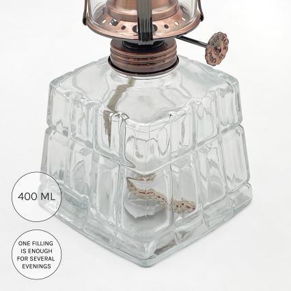 Brilagi - Petroleumlampe MERLIN klar/bronze/Patina