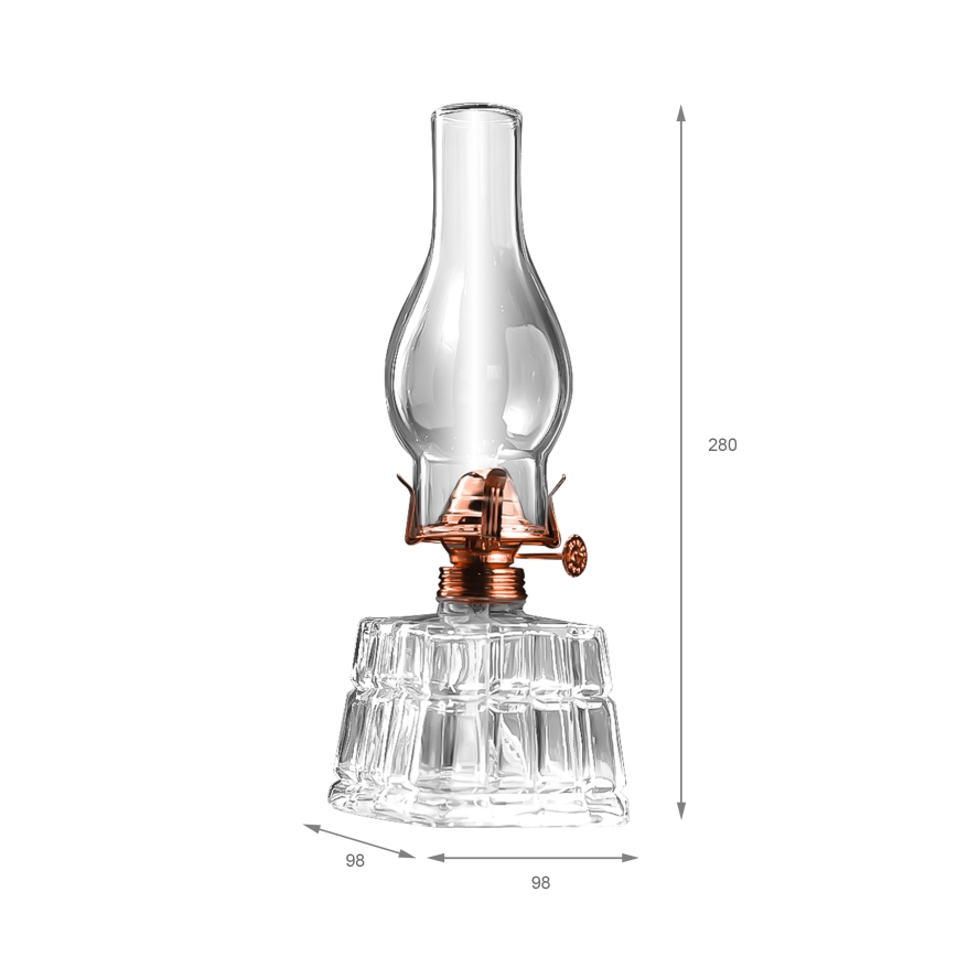 Brilagi - Petroleumlampe MERLIN klar/bronze/Patina