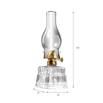 Brilagi - Petroleumlampe MERLIN klar/goldfarben