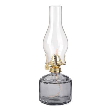Brilagi - Petroleumlampe MERLIN rauchgrau/grau