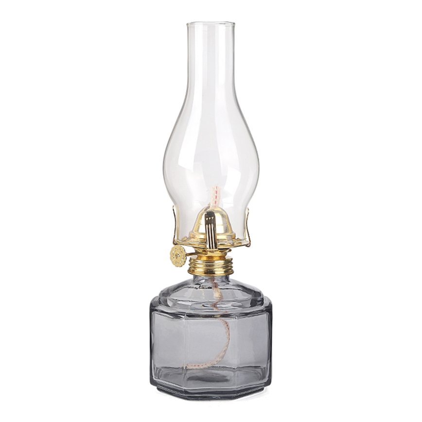 Brilagi - Petroleumlampe MERLIN rauchgrau/grau