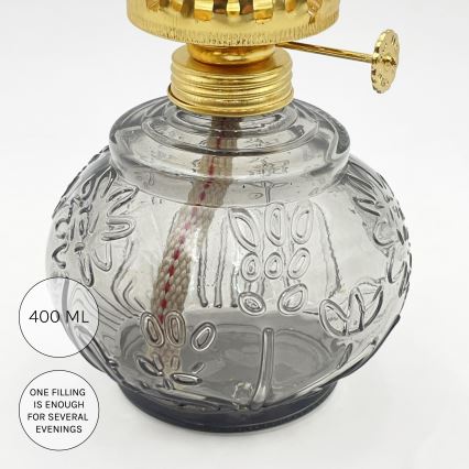 Brilagi - Petroleumlampe MERLIN rauchgrau/grau