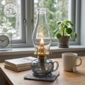 Brilagi - Petroleumlampe MERLIN rauchgrau/grau