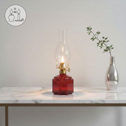 Brilagi - Petroleumlampe MERLIN rot