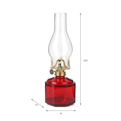 Brilagi - Petroleumlampe MERLIN rot
