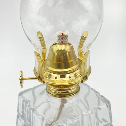 Brilagi - Petroleumlampe MERLIN transparent/goldfarben